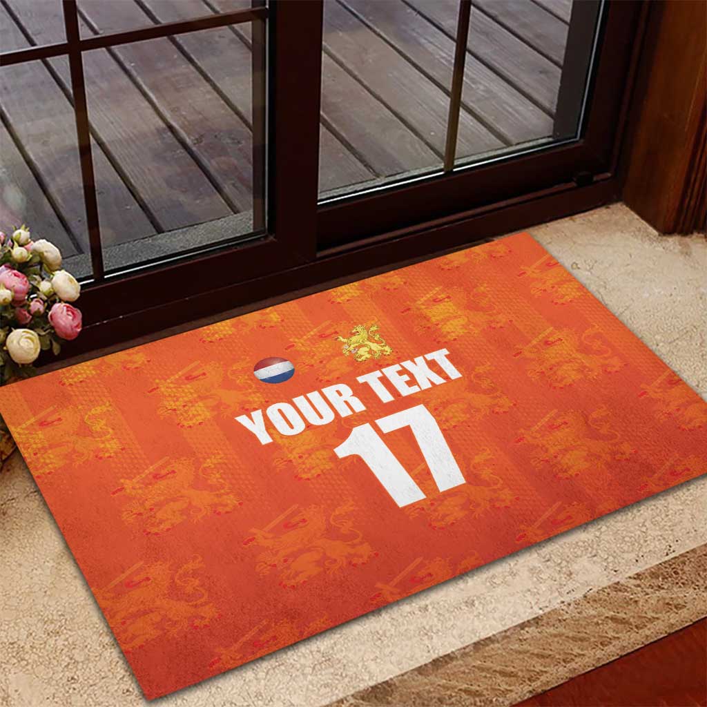 Custom Netherlands Football Rubber Doormat Oranje Go Champions