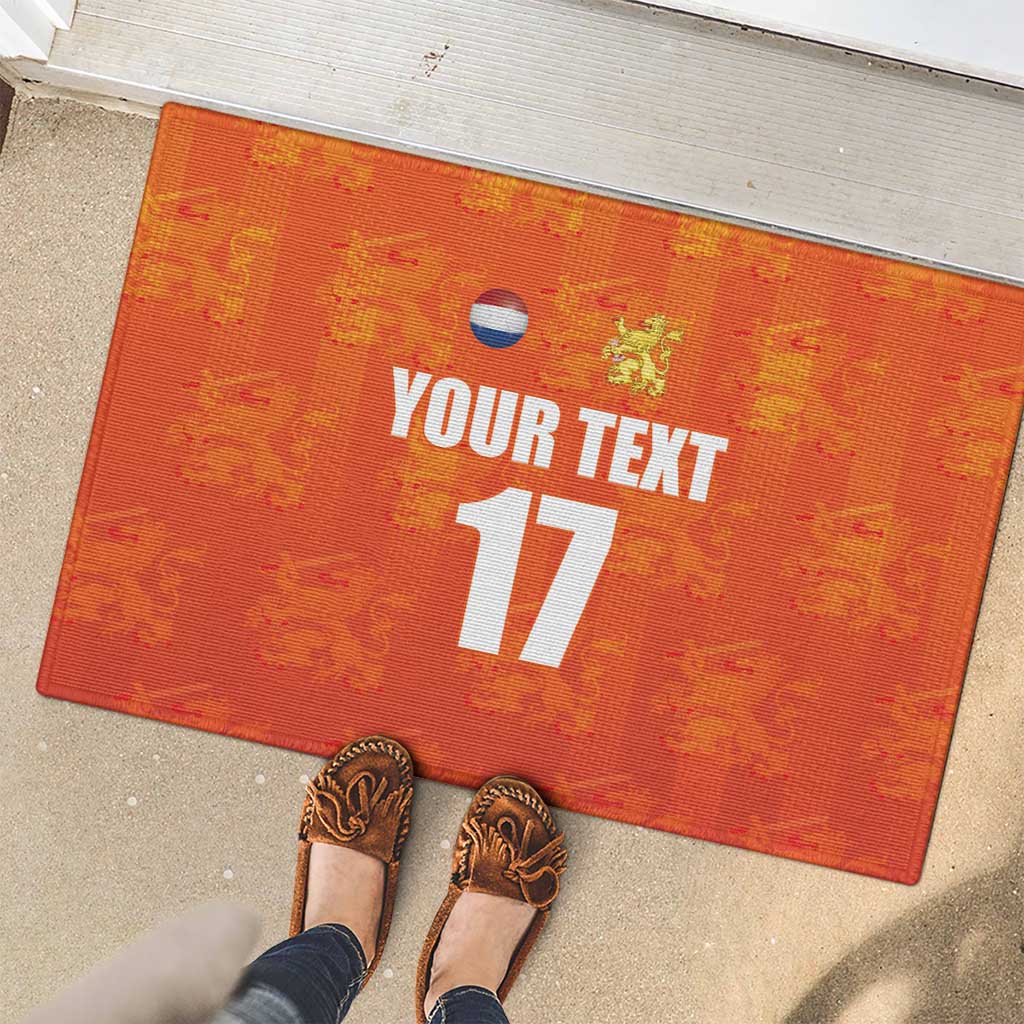 Custom Netherlands Football Rubber Doormat Oranje Go Champions