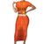 Custom Netherlands Football Short Sleeve Bodycon Dress Oranje Go Champions