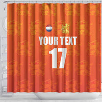 Custom Netherlands Football Shower Curtain Oranje Go Champions