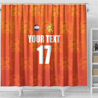 Custom Netherlands Football Shower Curtain Oranje Go Champions