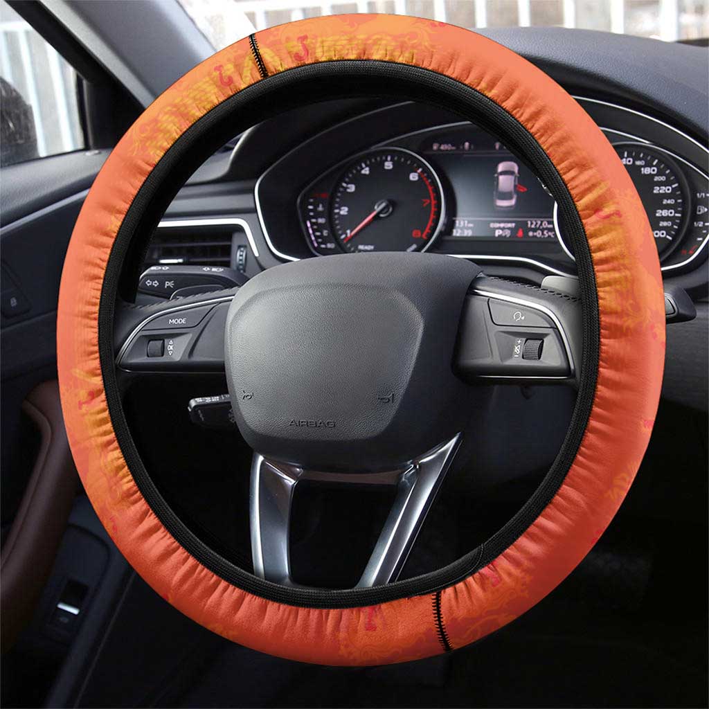 Netherlands Football Steering Wheel Cover Oranje Go Champions