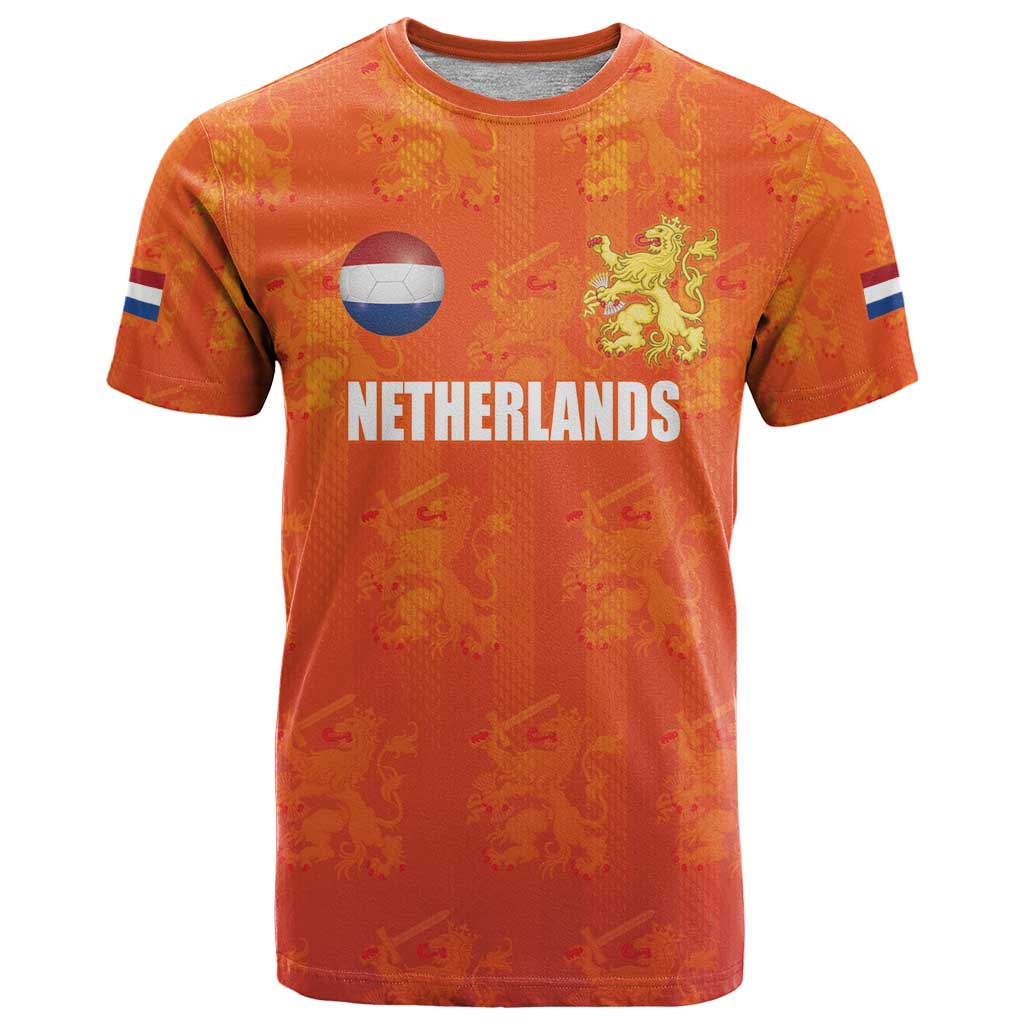 Custom Netherlands Football T Shirt Oranje Go Champions