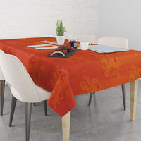 Custom Netherlands Football Tablecloth Oranje Go Champions