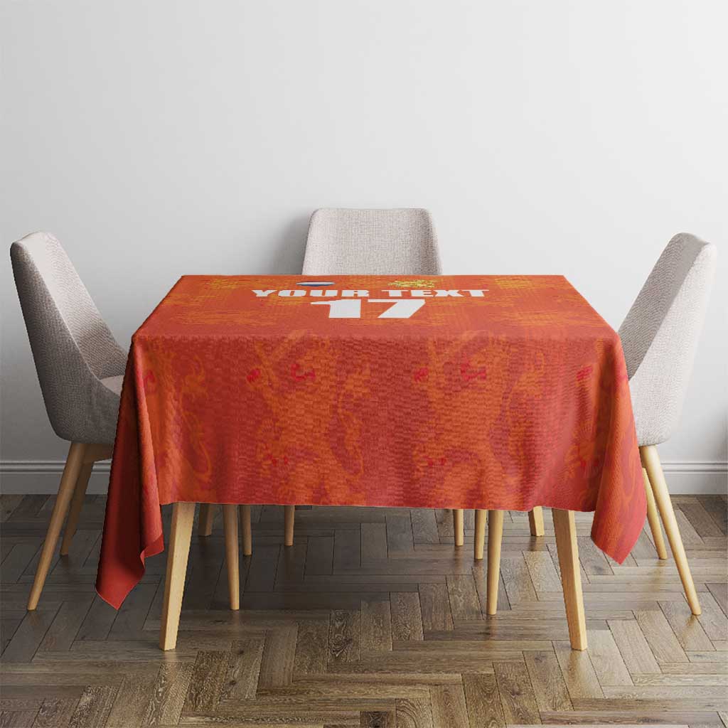 Custom Netherlands Football Tablecloth Oranje Go Champions