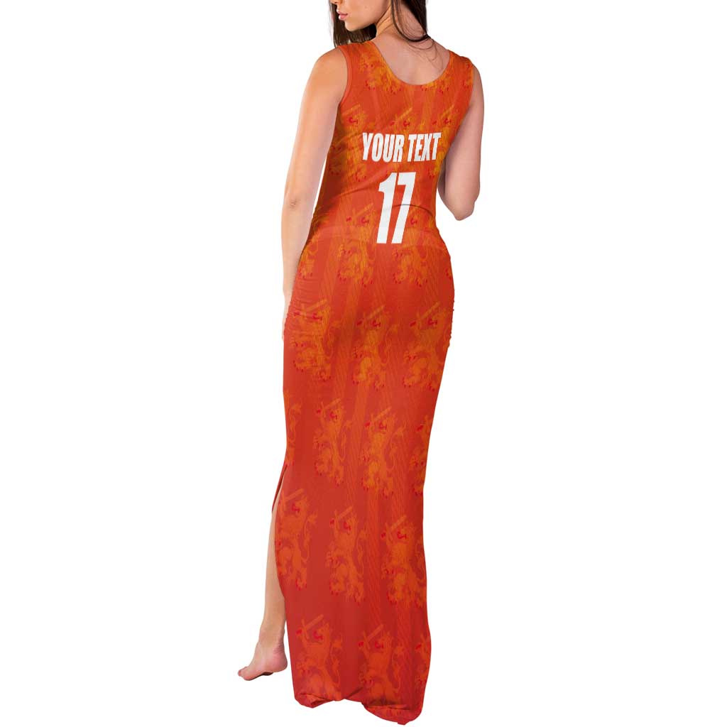 Custom Netherlands Football Tank Maxi Dress Oranje Go Champions