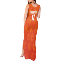 Custom Netherlands Football Tank Maxi Dress Oranje Go Champions