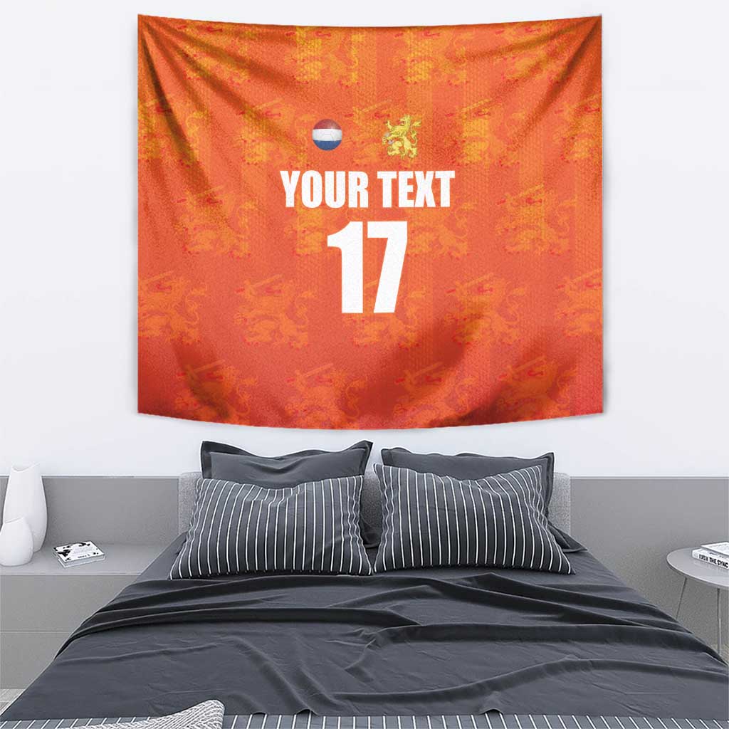 Custom Netherlands Football Tapestry Oranje Go Champions