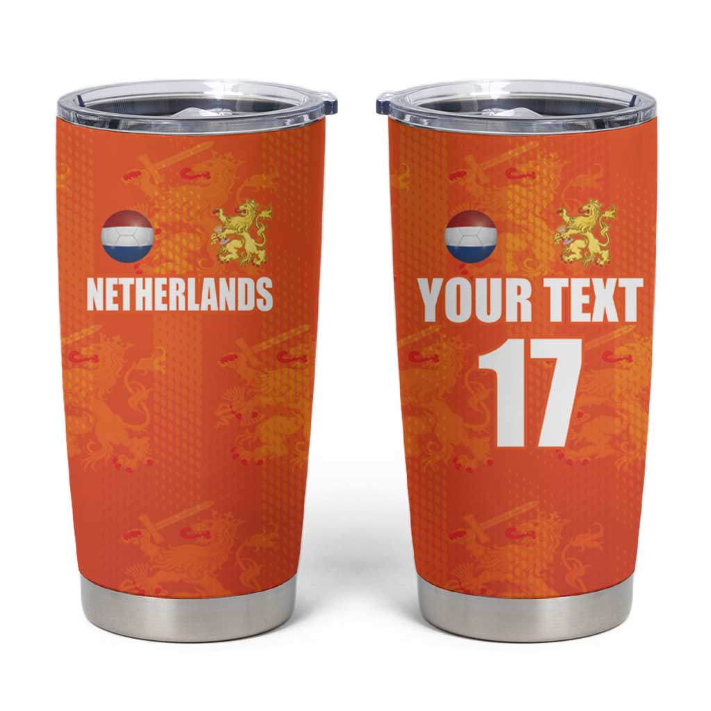 Custom Netherlands Football Tumbler Cup Oranje Go Champions