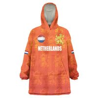 Custom Netherlands Football Wearable Blanket Hoodie Oranje Go Champions