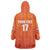 Custom Netherlands Football Wearable Blanket Hoodie Oranje Go Champions