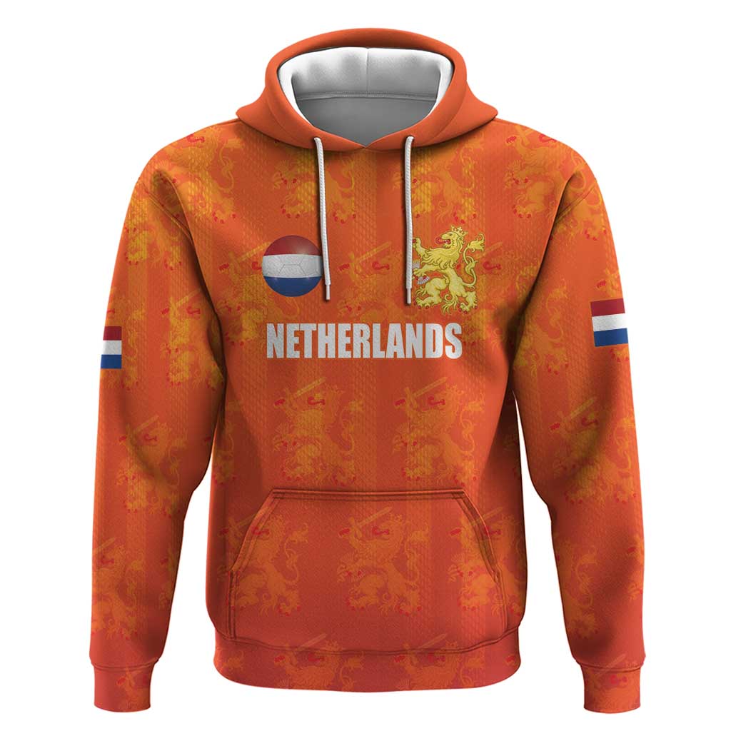 Custom Netherlands Football Zip Hoodie Oranje Go Champions