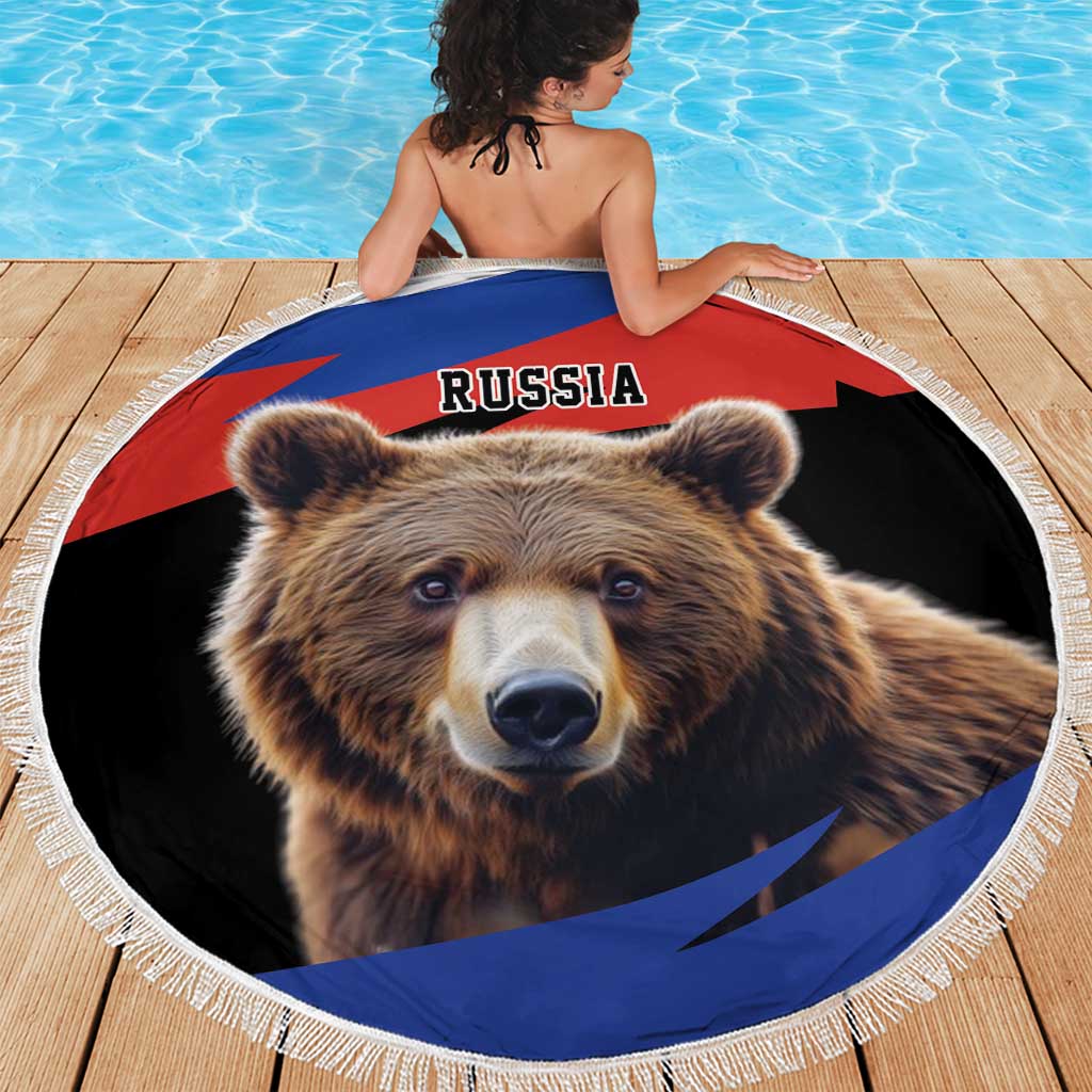 Russia Brown Bear and Chamomile Flower Beach Blanket LT17 - Wonder Print Shop