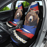 Russia Brown Bear and Chamomile Flower Car Seat Cover LT17 - Wonder Print Shop