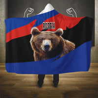 Russia Brown Bear and Chamomile Flower Hooded Blanket LT17 - Wonder Print Shop