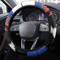 Russia Brown Bear and Chamomile Flower Steering Wheel Cover LT17 - Wonder Print Shop