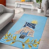 Greece Independence Day Area Rug 25th March Vergina Sun