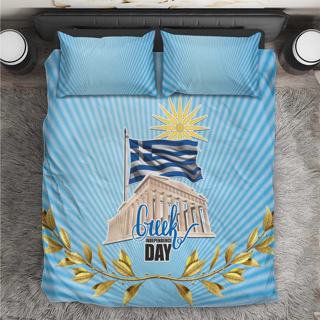 Greece Independence Day Bedding Set 25th March Vergina Sun