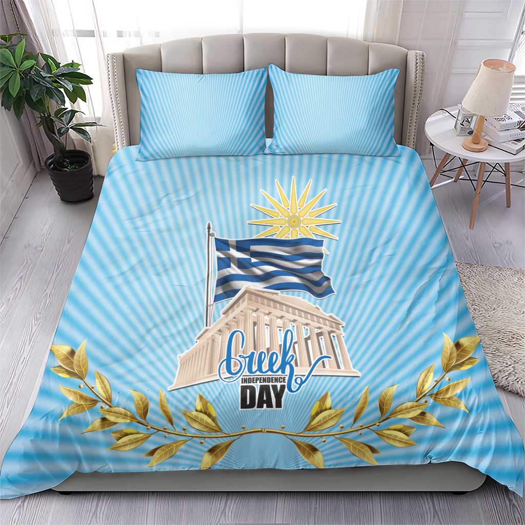 Greece Independence Day Bedding Set 25th March Vergina Sun