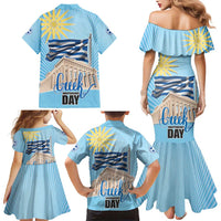Greece Independence Day Family Matching Mermaid Dress and Hawaiian Shirt 25th March Vergina Sun