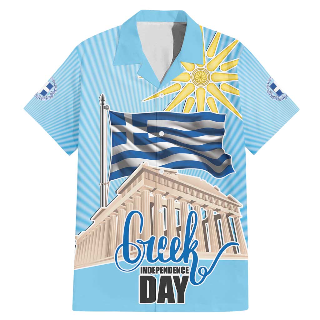 Greece Independence Day Family Matching Mermaid Dress and Hawaiian Shirt 25th March Vergina Sun