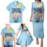 Greece Independence Day Family Matching Puletasi and Hawaiian Shirt 25th March Vergina Sun