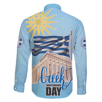 Greece Independence Day Family Matching Short Sleeve Bodycon Dress and Hawaiian Shirt 25th March Vergina Sun