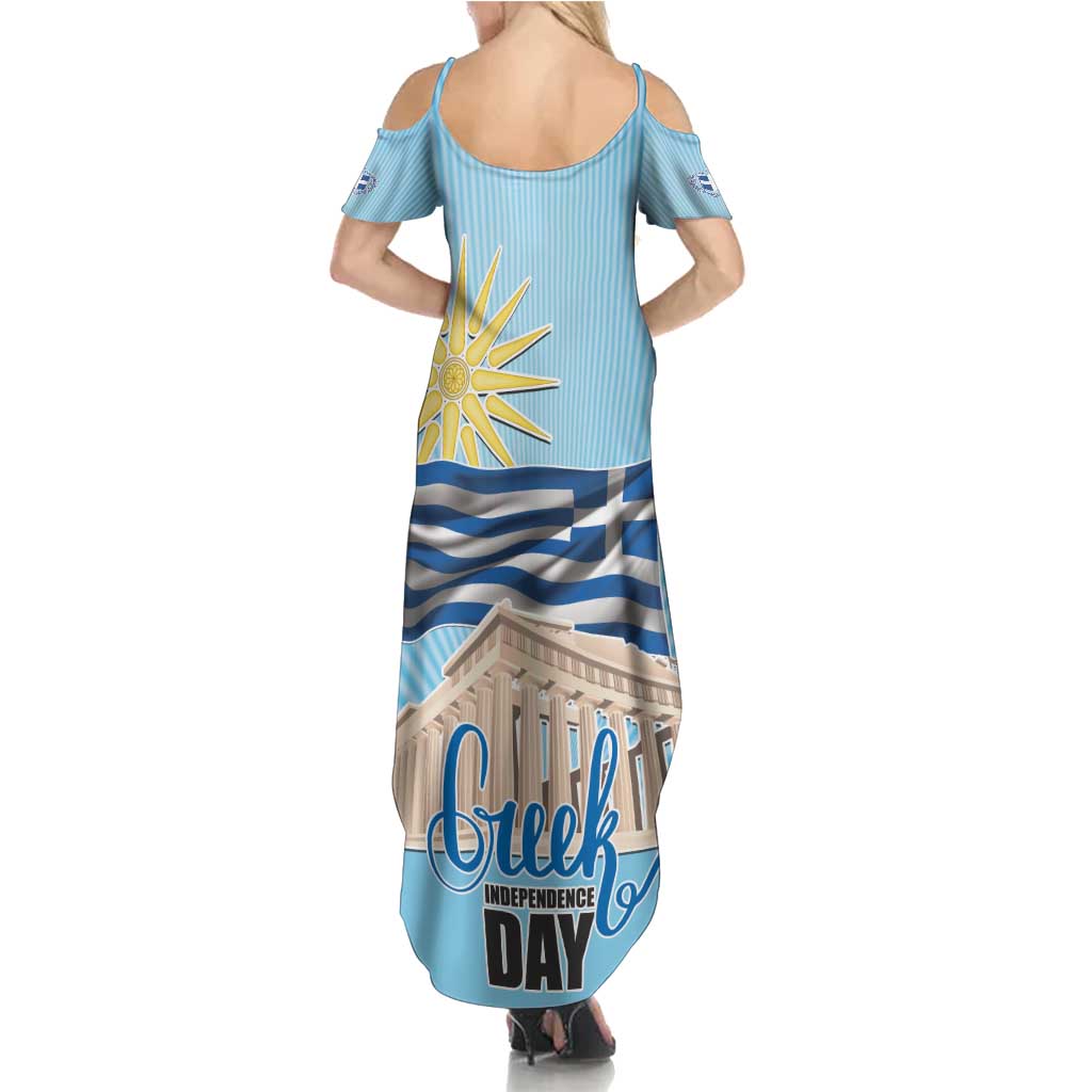 Greece Independence Day Family Matching Summer Maxi Dress and Hawaiian Shirt 25th March Vergina Sun