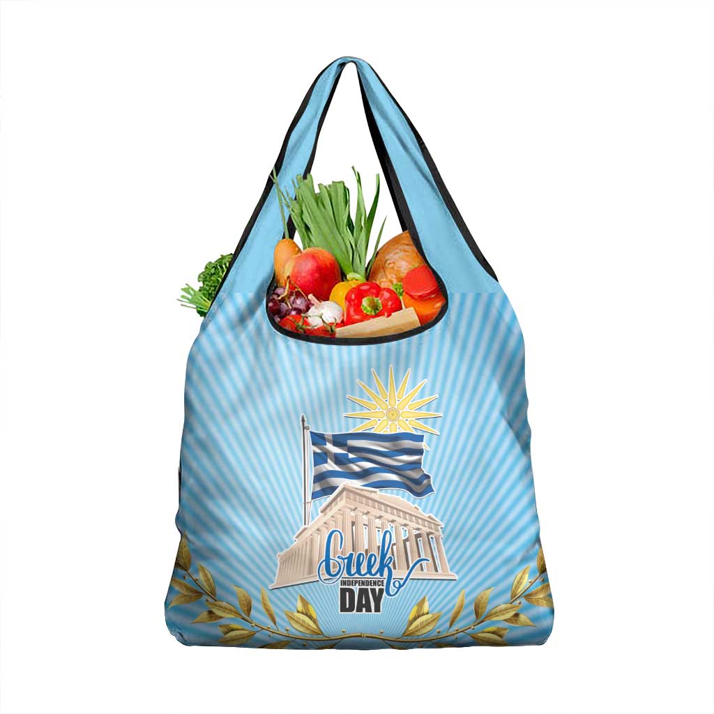 Greece Independence Day Grocery Bag 25th March Vergina Sun