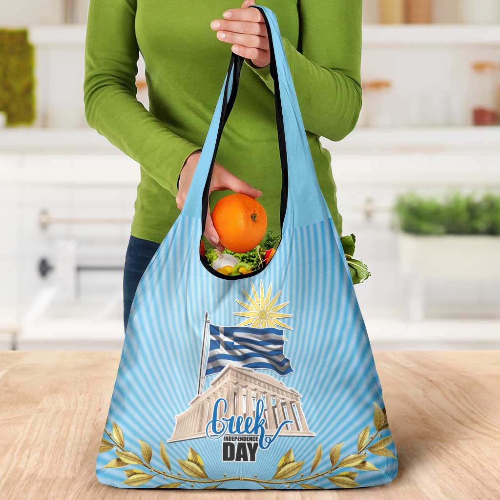 Greece Independence Day Grocery Bag 25th March Vergina Sun