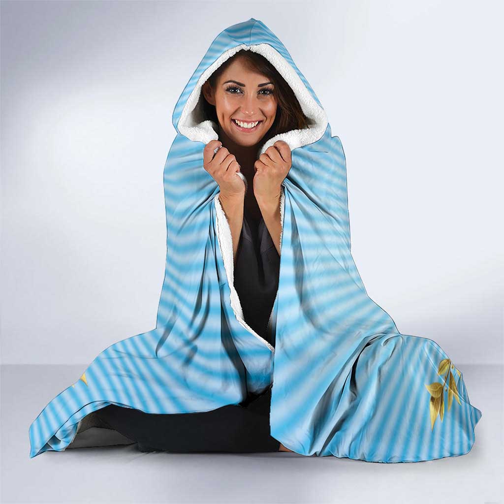 Greece Independence Day Hooded Blanket 25th March Vergina Sun