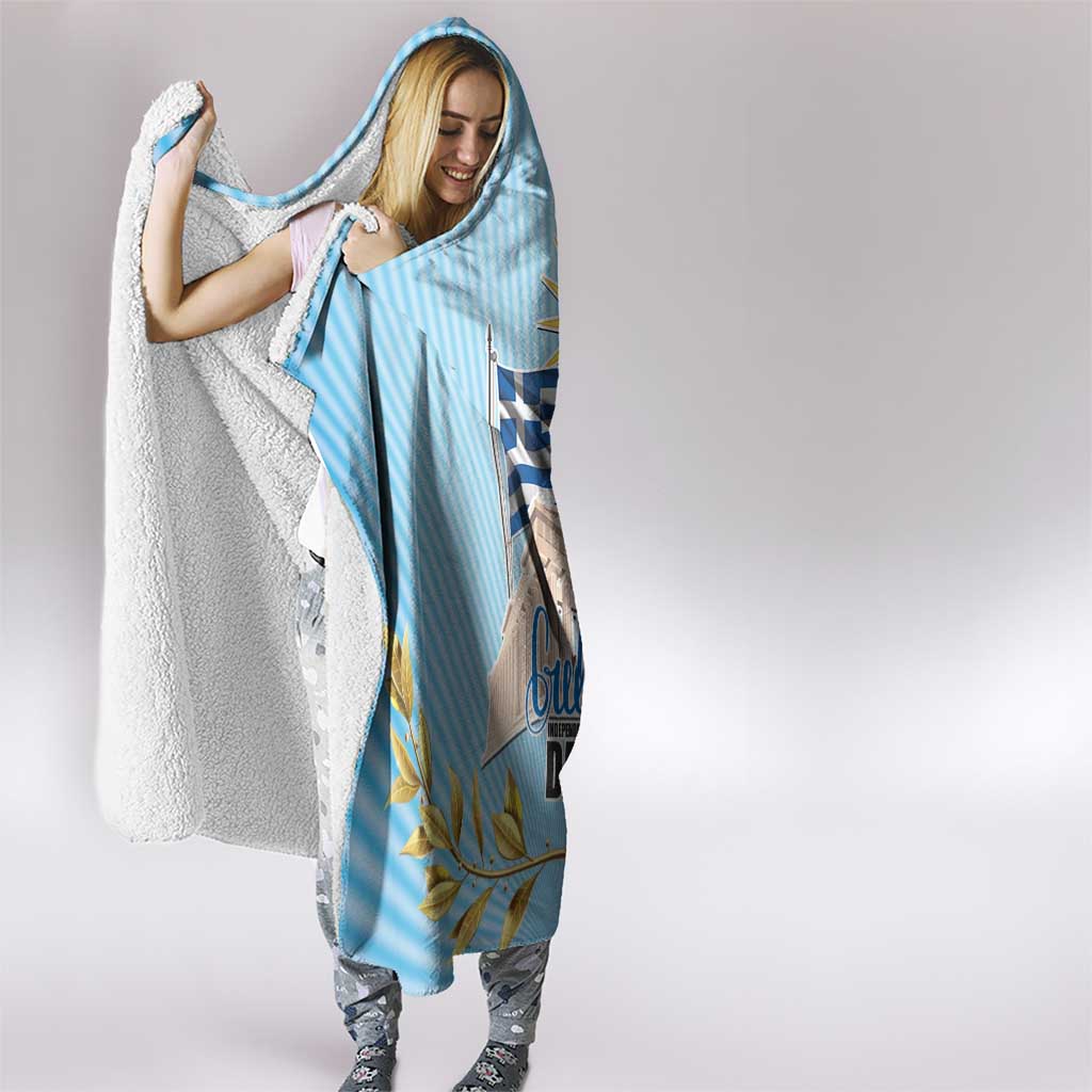 Greece Independence Day Hooded Blanket 25th March Vergina Sun