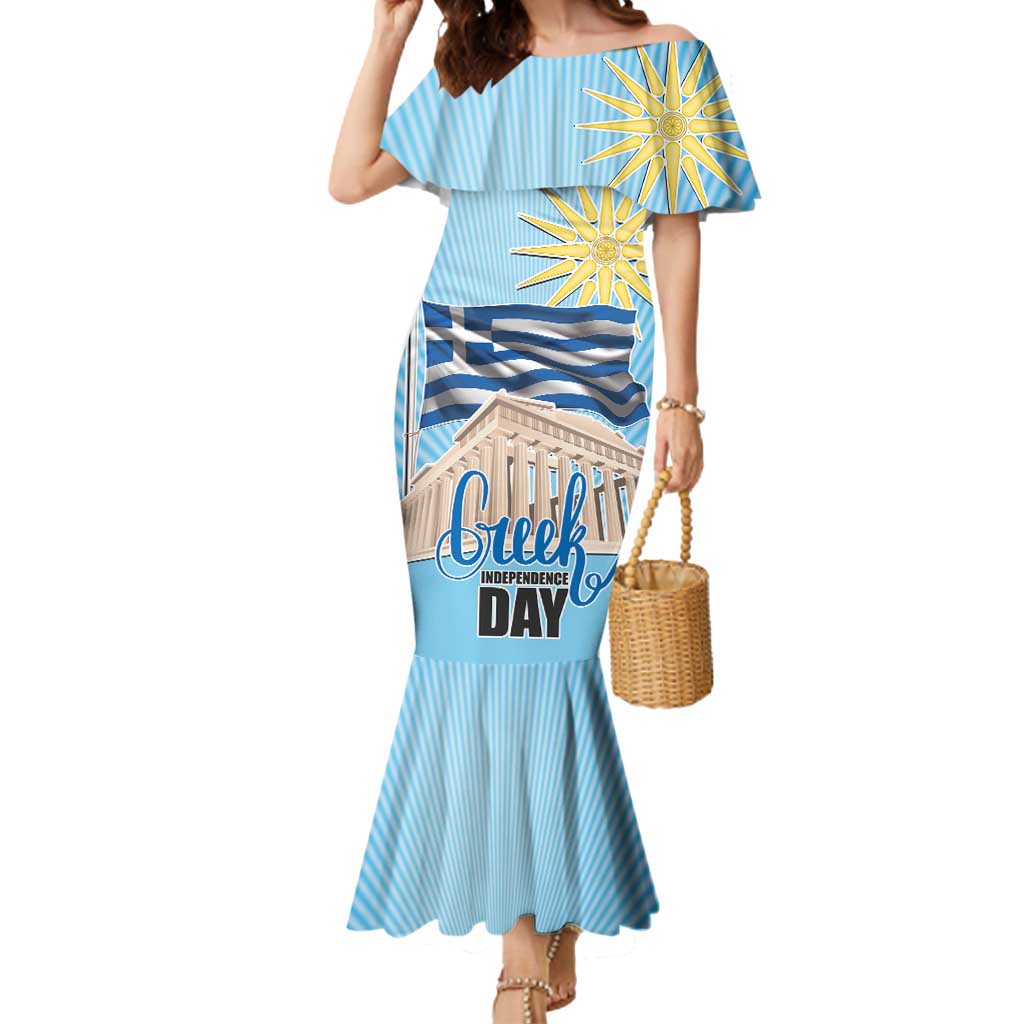 Greece Independence Day Mermaid Dress 25th March Vergina Sun