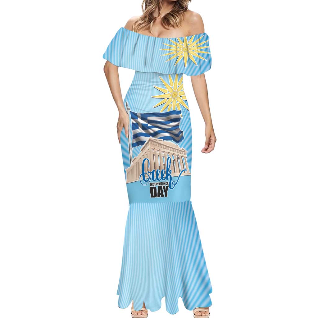 Greece Independence Day Mermaid Dress 25th March Vergina Sun