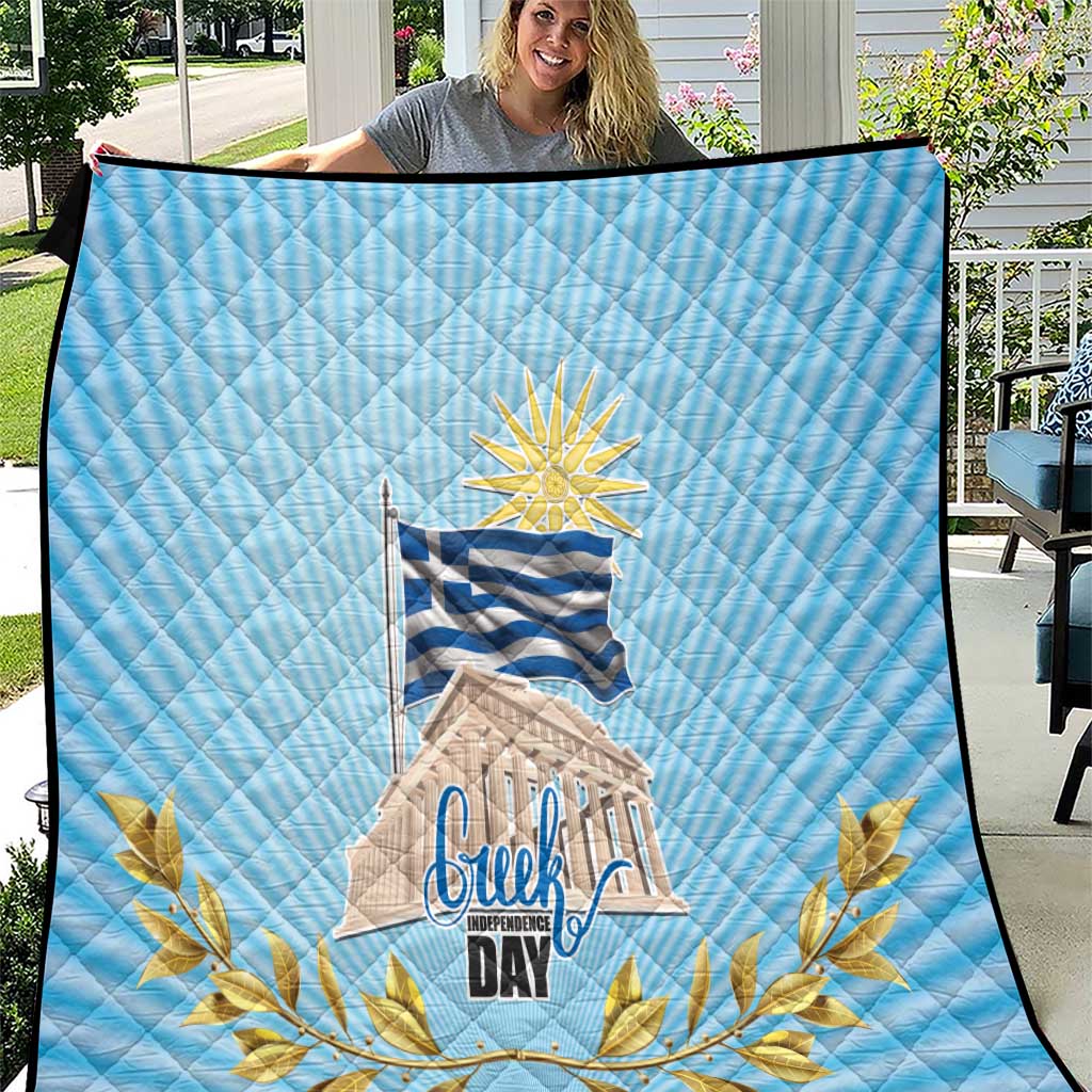 Greece Independence Day Quilt 25th March Vergina Sun