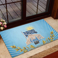 Greece Independence Day Rubber Doormat 25th March Vergina Sun