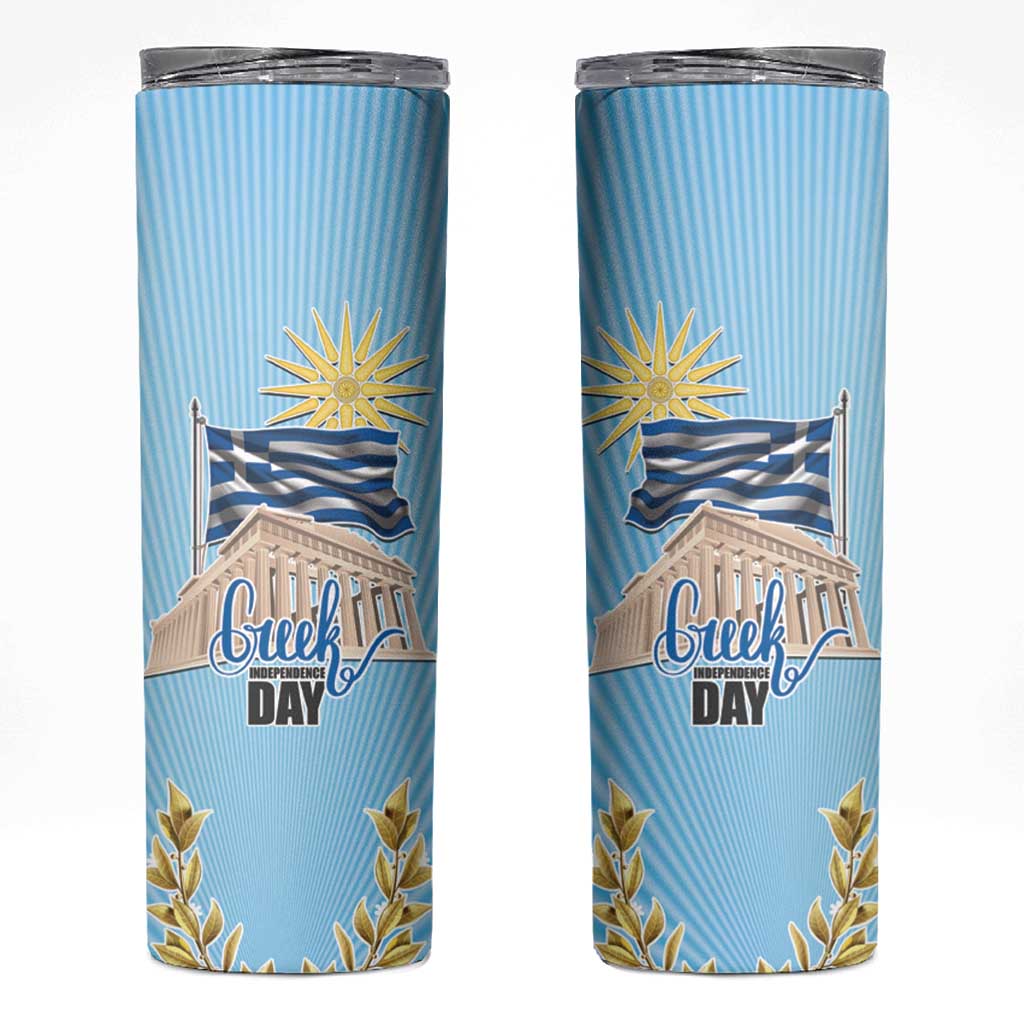 Greece Independence Day Skinny Tumbler 25th March Vergina Sun
