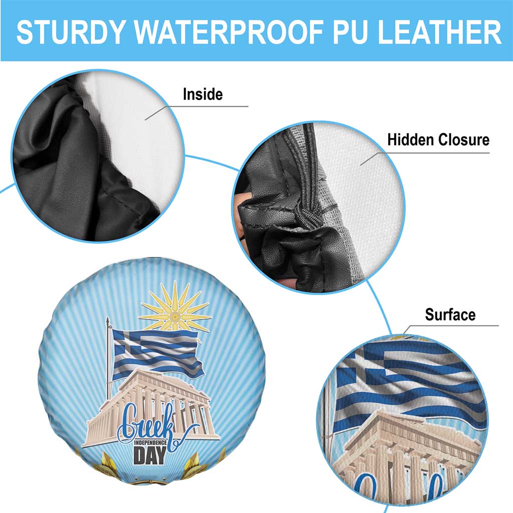 Greece Independence Day Spare Tire Cover 25th March Vergina Sun