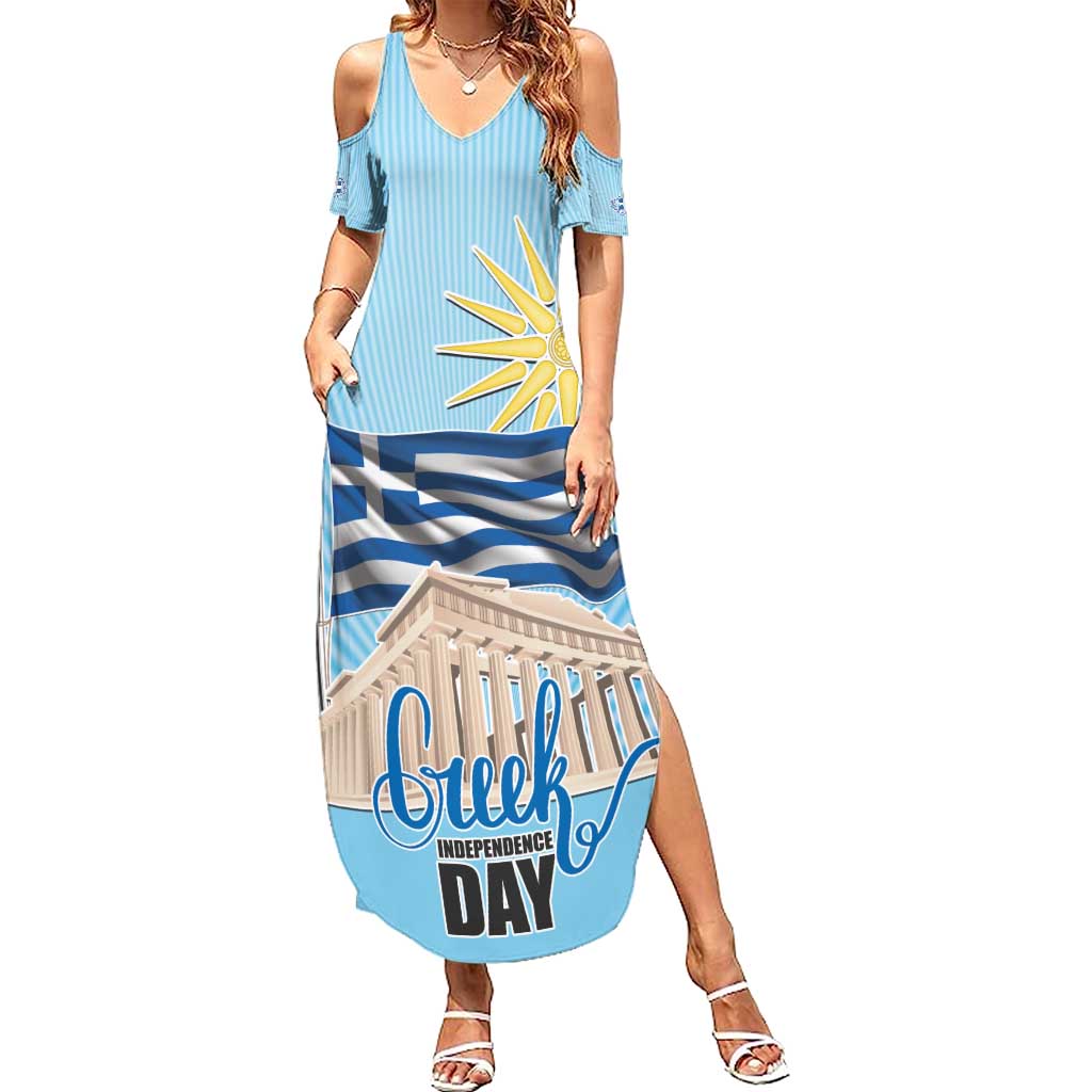 Greece Independence Day Summer Maxi Dress 25th March Vergina Sun