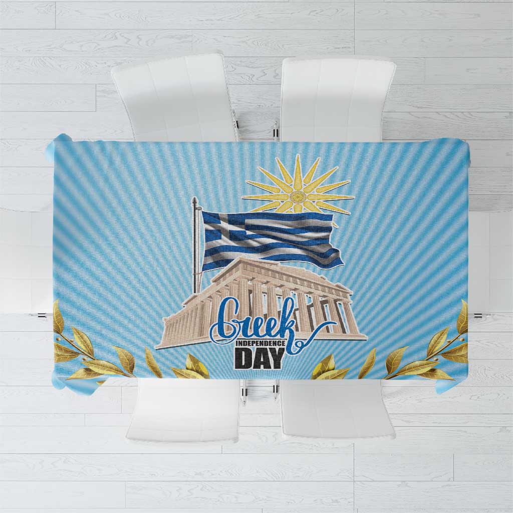 Greece Independence Day Tablecloth 25th March Vergina Sun