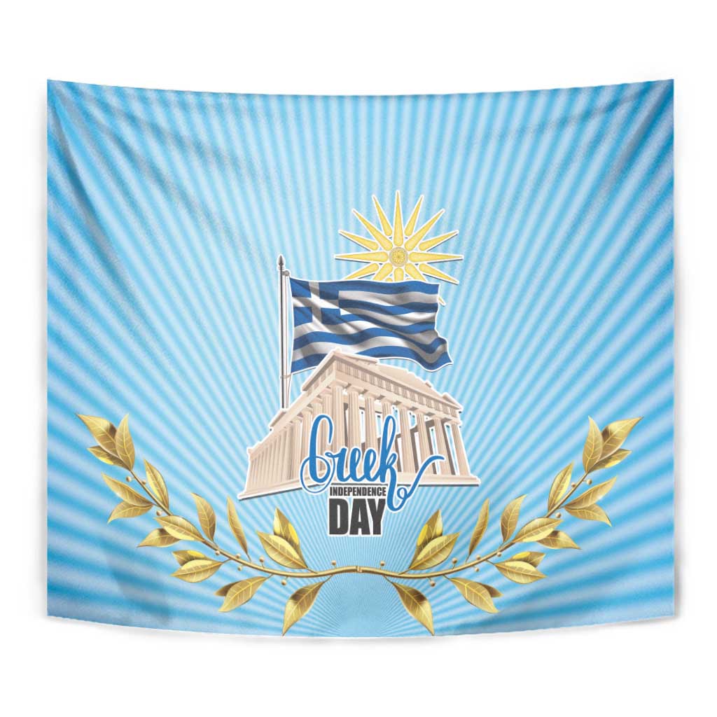 Greece Independence Day Tapestry 25th March Vergina Sun
