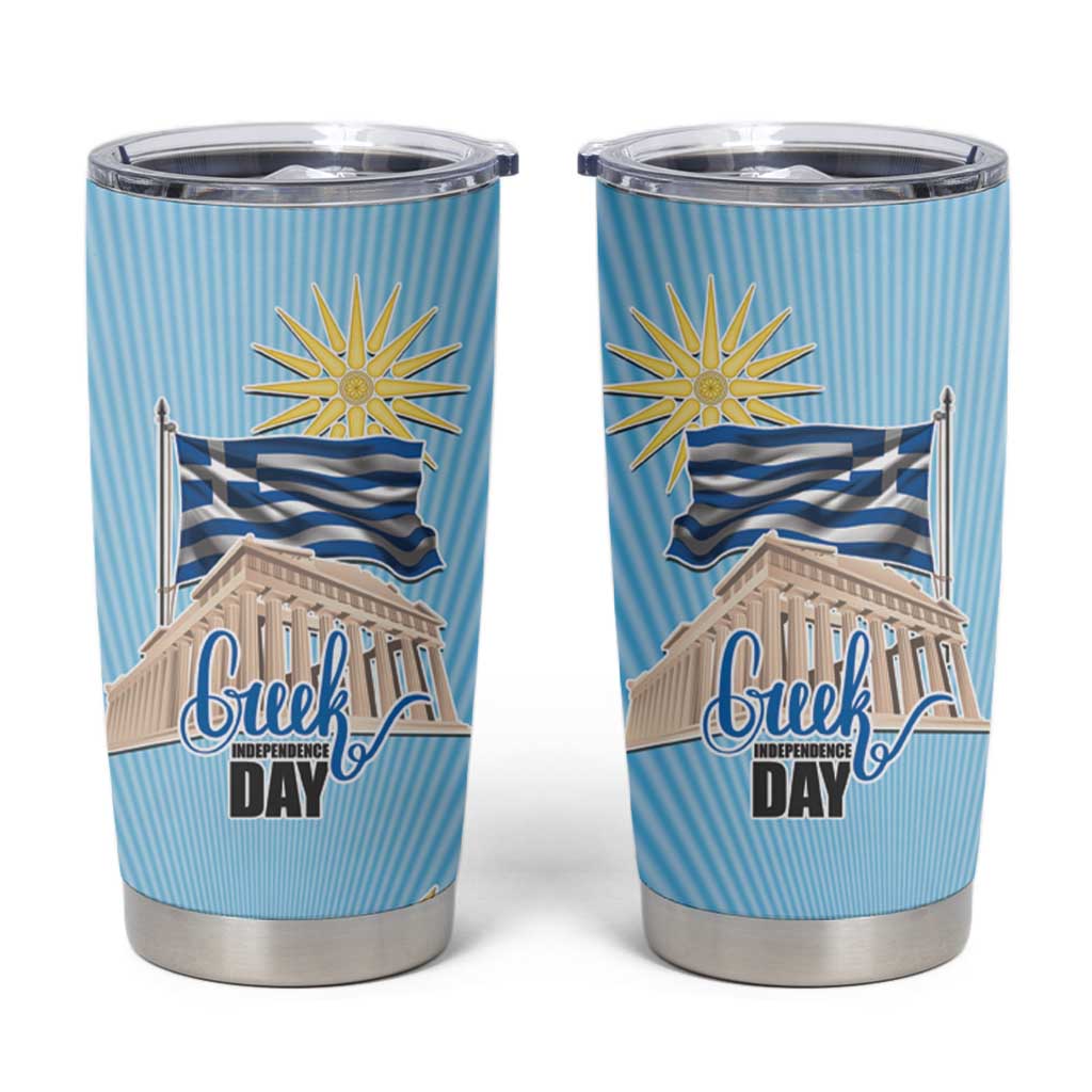 Greece Independence Day Tumbler Cup 25th March Vergina Sun