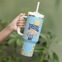 Greece Independence Day Tumbler With Handle 25th March Vergina Sun