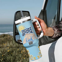 Greece Independence Day Tumbler With Handle 25th March Vergina Sun