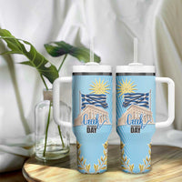 Greece Independence Day Tumbler With Handle 25th March Vergina Sun