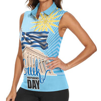 Greece Independence Day Women Sleeveless Polo Shirt 25th March Vergina Sun