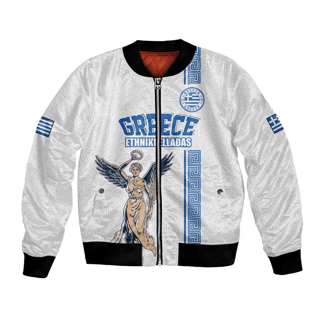 Custom Greece Football Champions Bomber Jacket Nike Goddess of Victory