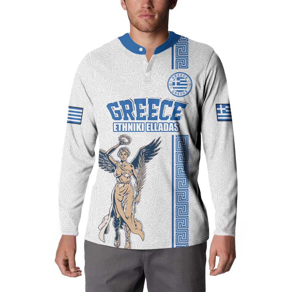 Custom Greece Football Champions Button Sweatshirt Nike Goddess of Victory