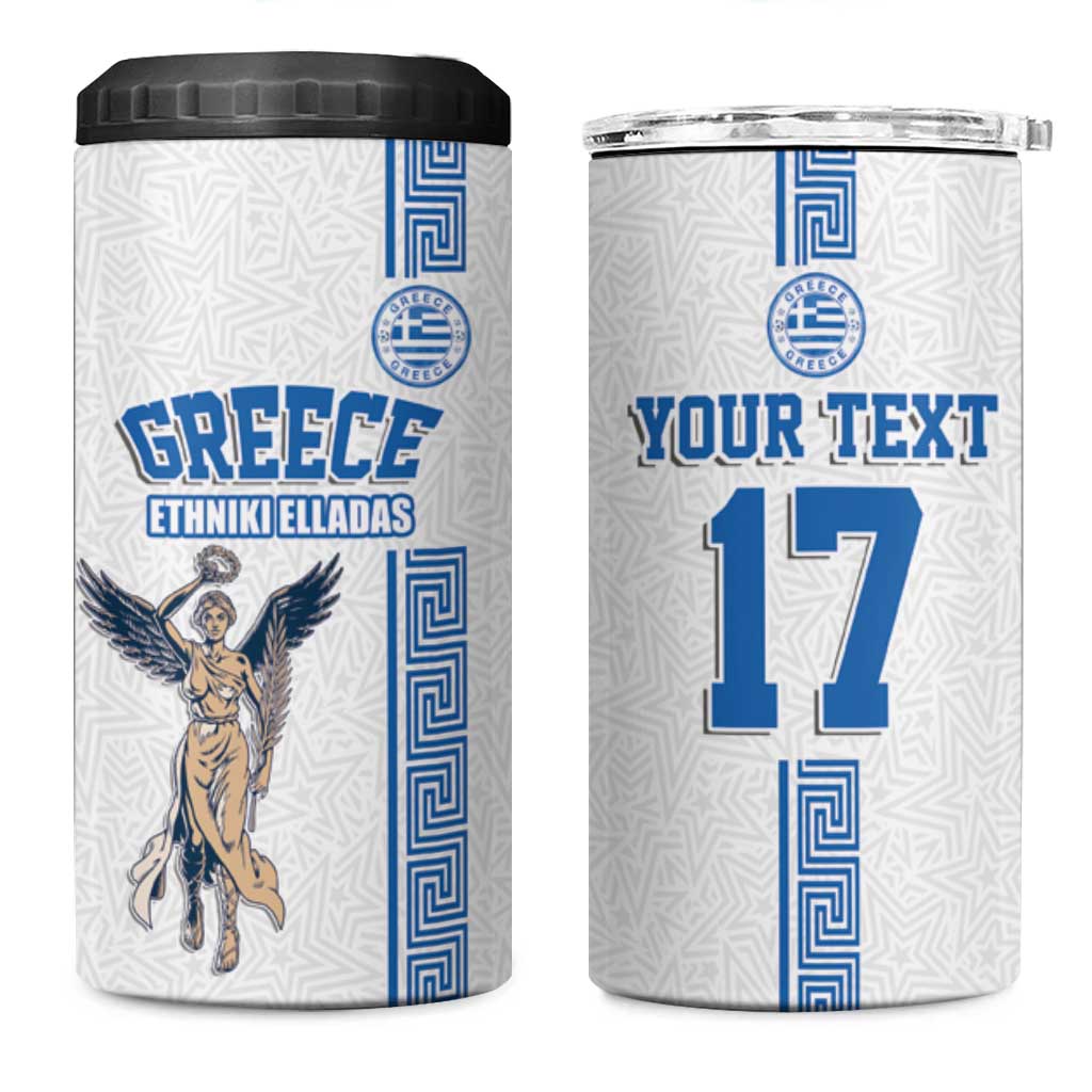 Custom Greece Football Champions 4 in 1 Can Cooler Tumbler Nike Goddess of Victory