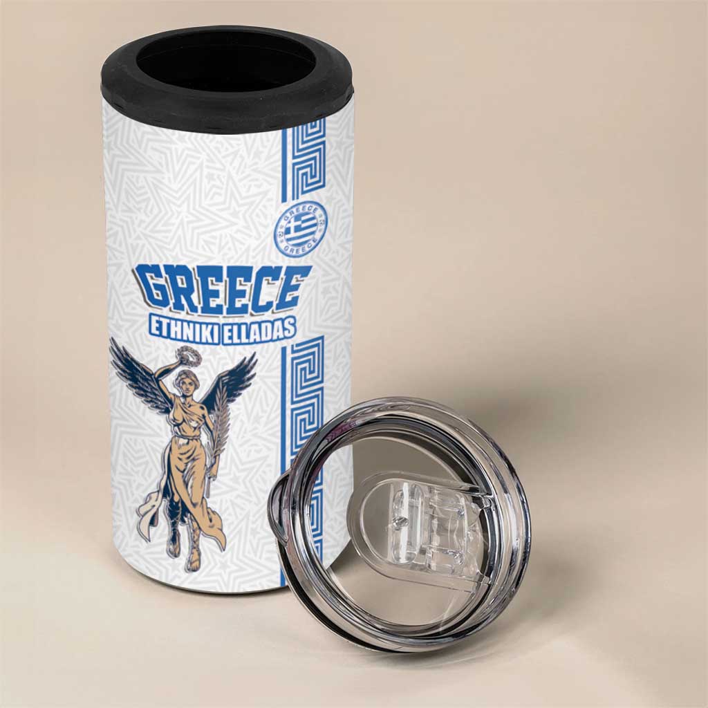 Custom Greece Football Champions 4 in 1 Can Cooler Tumbler Nike Goddess of Victory